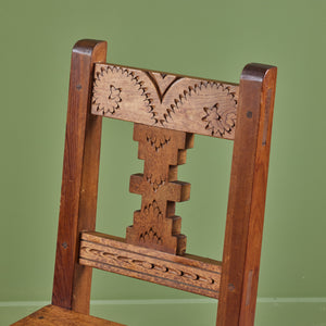 Hand Carved Mexican Modern Side Dining Chair