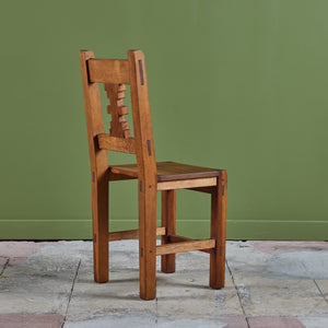 Hand Carved Mexican Modern Side Dining Chair