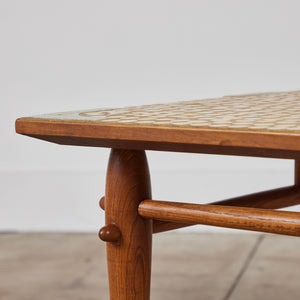Hand Laid Mosaic Tile Coffee Table in the Style of Tue Poulsen