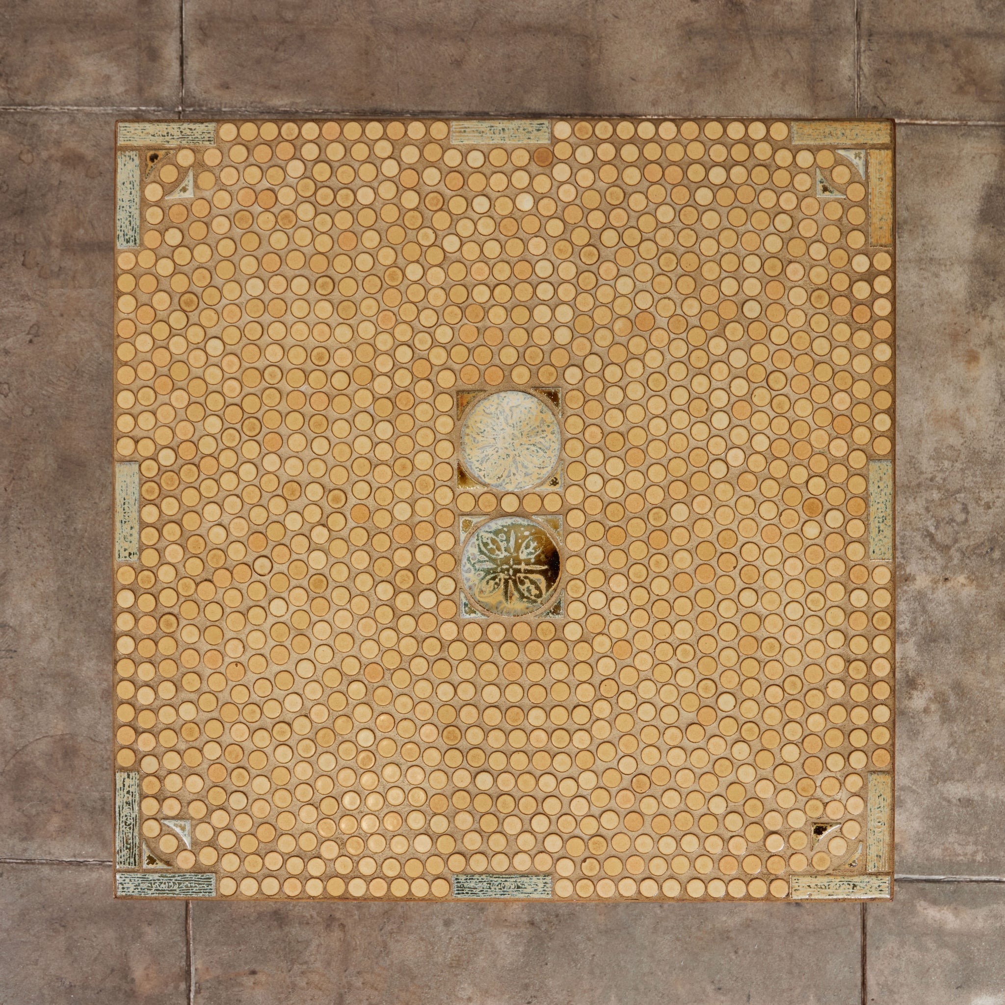 Hand Laid Mosaic Tile Coffee Table in the Style of Tue Poulsen