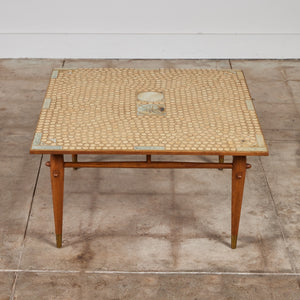 Hand Laid Mosaic Tile Coffee Table in the Style of Tue Poulsen