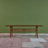 Hans Wegner AT-10 Coffee Table with Cane Shelf for Andreas Tuck