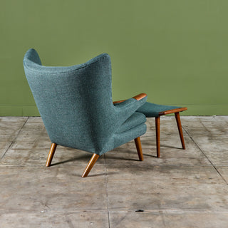 Hans Wegner "Papa Bear" Lounge Chair and Ottoman by AP Stolen