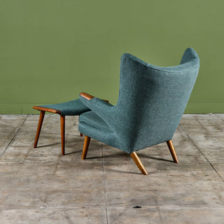 Hans Wegner "Papa Bear" Lounge Chair and Ottoman by AP Stolen