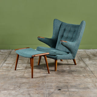 Hans Wegner "Papa Bear" Lounge Chair and Ottoman by AP Stolen