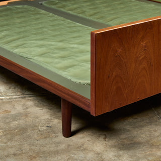 Hans Wegner Bed Frame with Attached Nightstands for Getama