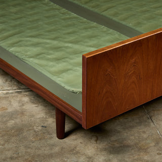 Hans Wegner Bed Frame with Attached Nightstands for Getama