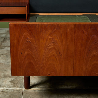 Hans Wegner Bed Frame with Attached Nightstands for Getama