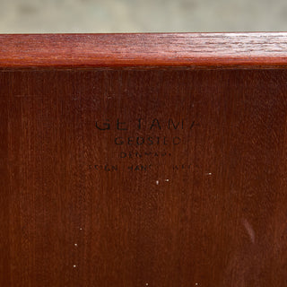 Hans Wegner Bed Frame with Attached Nightstands for Getama