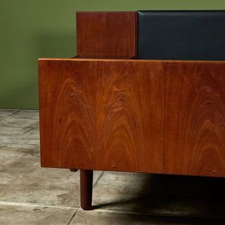 Hans Wegner Bed Frame with Attached Nightstands for Getama