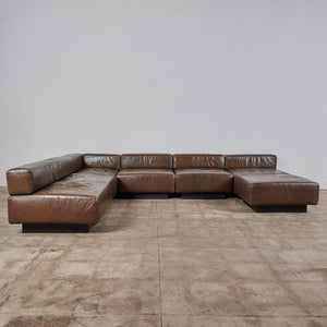 Harvey Probber "Cubo" Sectional Leather Sofa