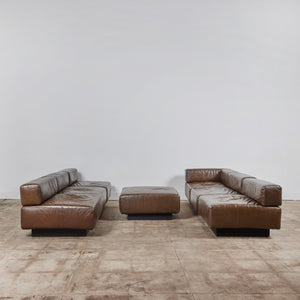Harvey Probber "Cubo" Sectional Leather Sofa