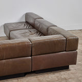Harvey Probber "Cubo" Sectional Leather Sofa