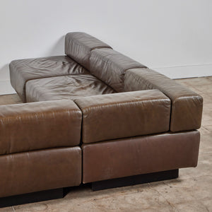 Harvey Probber "Cubo" Sectional Leather Sofa