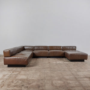 Harvey Probber "Cubo" Sectional Leather Sofa