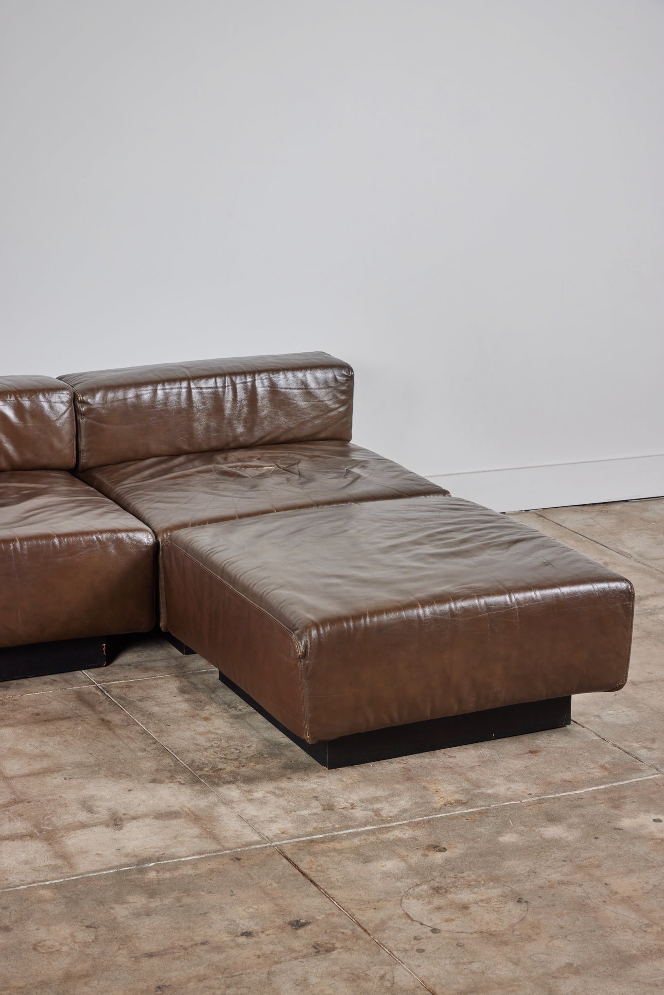 Harvey Probber "Cubo" Sectional Leather Sofa