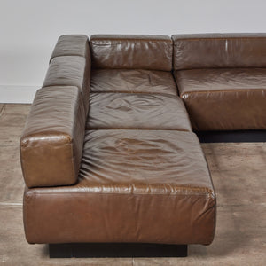Harvey Probber "Cubo" Sectional Leather Sofa