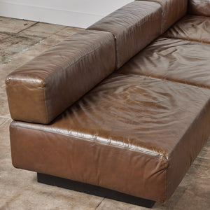 Harvey Probber "Cubo" Sectional Leather Sofa