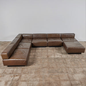 Harvey Probber "Cubo" Sectional Leather Sofa