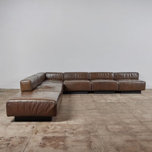 Harvey Probber "Cubo" Sectional Leather Sofa