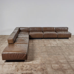 Harvey Probber "Cubo" Sectional Leather Sofa
