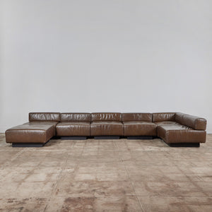 Harvey Probber "Cubo" Sectional Leather Sofa