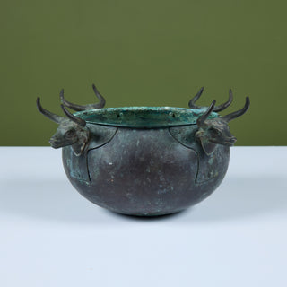Cast Bronze Bull Bowl