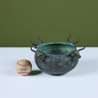 Cast Bronze Bull Bowl