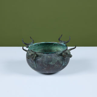 Cast Bronze Bull Bowl
