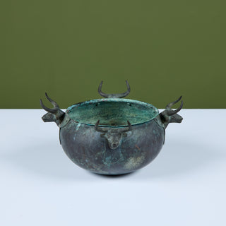 Cast Bronze Bull Bowl