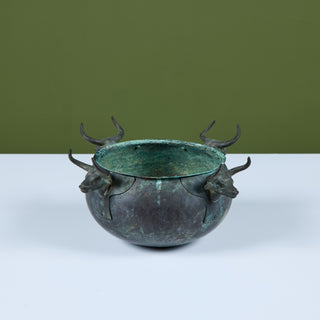 Cast Bronze Bull Bowl