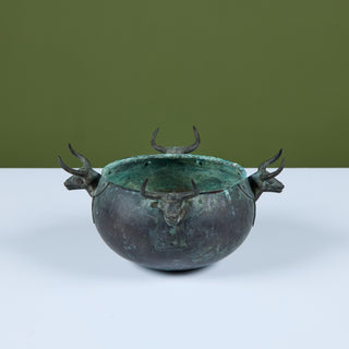 Cast Bronze Bull Bowl