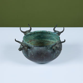 Cast Bronze Bull Bowl