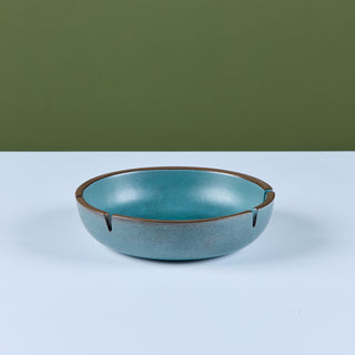 Heath Ceramics Large Blue Glazed Ashtray
