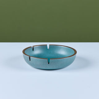 Heath Ceramics Large Blue Glazed Ashtray