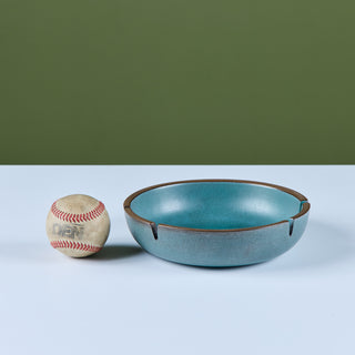 Heath Ceramics Large Blue Glazed Ashtray