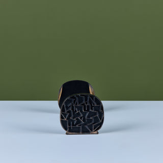 Brutalist Bronze Bookends by Yehiel Hadany