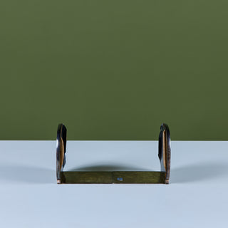 Brutalist Bronze Bookends by Yehiel Hadany