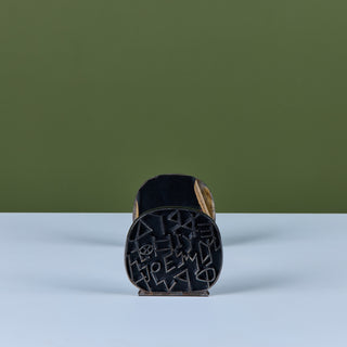 Brutalist Bronze Bookends by Yehiel Hadany