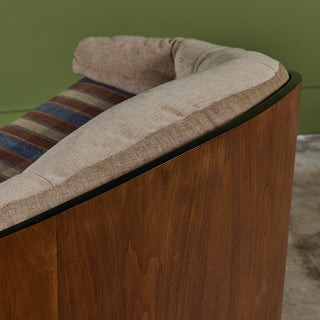 Henry P Glass 'Intimate Island' Loveseat for Richbilt Furniture