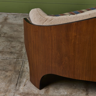 Henry P Glass 'Intimate Island' Loveseat for Richbilt Furniture