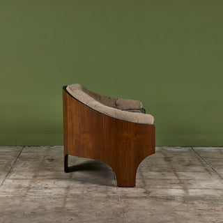 Henry P Glass 'Intimate Island' Loveseat for Richbilt Furniture