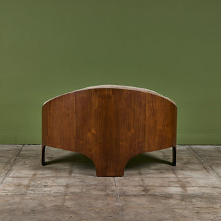 Henry P Glass 'Intimate Island' Loveseat for Richbilt Furniture