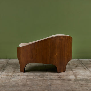 Henry P Glass 'Intimate Island' Loveseat for Richbilt Furniture