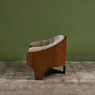 Henry P Glass 'Intimate Island' Loveseat for Richbilt Furniture