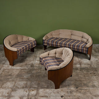 Henry P Glass 'Intimate Island' Loveseat for Richbilt Furniture