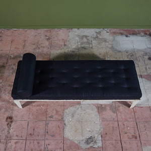 Patinated Metal Daybed with Tufted Cushion