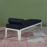 Patinated Metal Daybed with Tufted Cushion