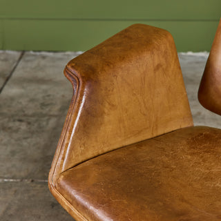 Illum Wikkelsø Leather Lounge Chair for Aarhus