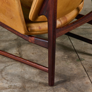 Illum Wikkelsø Leather Lounge Chair for Aarhus